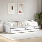 vidaXL Tagesbett mit Schubladen Weiß 100x200 cm Holzwerkstoff vidaXL Tagesbett mit Schubladen Weiß 100x200 cm Holzwerkstoff