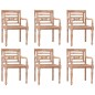 vidaXL Batavia-Stühle 6 Stk. Weiß Massivholz Teak vidaXL Batavia-Stühle 6 Stk. Weiß Massivholz Teak