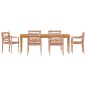 vidaXL Batavia-Stühle 6 Stk. Weiß Massivholz Teak vidaXL Batavia-Stühle 6 Stk. Weiß Massivholz Teak