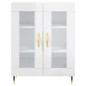 Highboard Hochglanz-Weiß 69,5x34x180 cm Holzwerkstoff Highboard Hochglanz-Weiß 69,5x34x180 cm Holzwerkstoff
