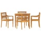 vidaXL 5-tlg. Garten-Essgruppe Massivholz Teak vidaXL 5-tlg. Garten-Essgruppe Massivholz Teak