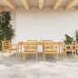 vidaXL 7-tlg. Garten-Essgruppe Massivholz Teak vidaXL 7-tlg. Garten-Essgruppe Massivholz Teak