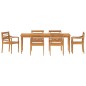 vidaXL 7-tlg. Garten-Essgruppe Massivholz Teak vidaXL 7-tlg. Garten-Essgruppe Massivholz Teak