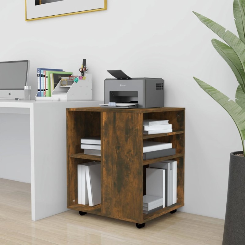 vidaXL Rollschrank Räuchereiche 60x53x72 cm Holzwerkstoff vidaXL Rollschrank Räuchereiche 60x53x72 cm Holzwerkstoff