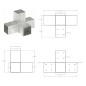 vidaXL Pfostenverbinder X-Form Verzinktes Metall 81 x 81 mm vidaXL Pfostenverbinder X-Form Verzinktes Metall 81 x 81 mm