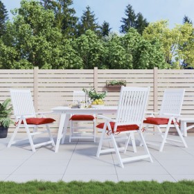 vidaXL Stuhlkissen 4 Stk. 40x40x7 cm Oxford-Gewebe Rot