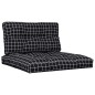 vidaXL Palettenkissen 2-tlg. Schwarz Karomuster Stoff vidaXL Palettenkissen 2-tlg. Schwarz Karomuster Stoff