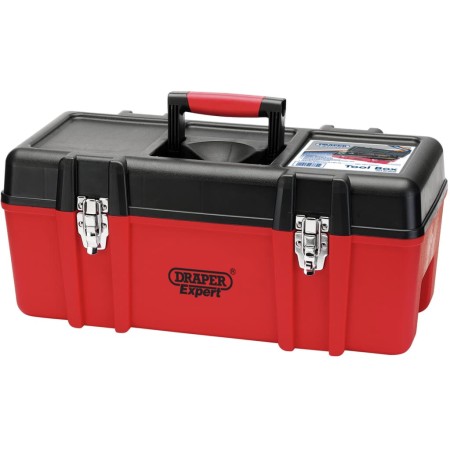 Draper Tools Werkzeugkasten Expert mit Ablagefach 58x26,5x25 cm 