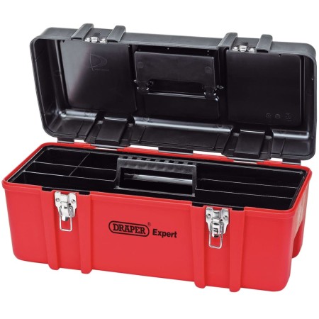 Draper Tools Werkzeugkasten Expert mit Ablagefach 58x26,5x25 cm 