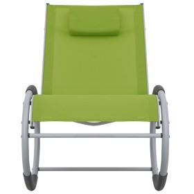 vidaXL Garden Schaukelstuhl Grün Textilene