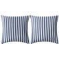vidaXL Gartenkissen 2 Stk. Streifenmuster 45 x 45 cm Marineblau vidaXL Gartenkissen 2 Stk. Streifenmuster 45 x 45 cm Marineblau