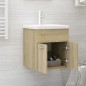 Waschbeckenunterschrank Einbaubecken Sonoma-Eiche Holzwerkstoff Waschbeckenunterschrank Einbaubecken Sonoma-Eiche Holzwerkstoff