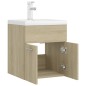 Waschbeckenunterschrank Einbaubecken Sonoma-Eiche Holzwerkstoff Waschbeckenunterschrank Einbaubecken Sonoma-Eiche Holzwerkstoff
