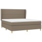 vidaXL Boxspringbett mit Matratze Taupe 160x200 cm Stoff vidaXL Boxspringbett mit Matratze Taupe 160x200 cm Stoff