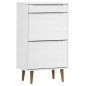 vidaXL Schuhschrank MOLDE Weiß 59,5x35x103 cm Massivholz Kiefer vidaXL Schuhschrank MOLDE Weiß 59,5x35x103 cm Massivholz Kiefer