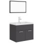 Badmöbel-Set Grau Holzwerkstoff Badmöbel-Set Grau Holzwerkstoff
