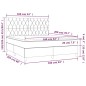 vidaXL Boxspringbett mit Matratze Creme 160x200 cm Stoff vidaXL Boxspringbett mit Matratze Creme 160x200 cm Stoff