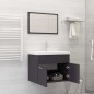 Badmöbel-Set Grau Holzwerkstoff Badmöbel-Set Grau Holzwerkstoff