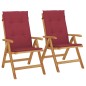 vidaXL Gartenstühle mit Kissen 2 Stk. Massivholz Teak vidaXL Gartenstühle mit Kissen 2 Stk. Massivholz Teak