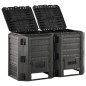 vidaXL Gartenkomposter Schwarz 800 L vidaXL Gartenkomposter Schwarz 800 L