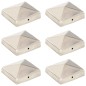 vidaXL Pfostenkappen 6 Stk. Pyramide Edelstahl 81 x 81 mm vidaXL Pfostenkappen 6 Stk. Pyramide Edelstahl 81 x 81 mm