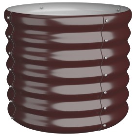 vidaXL Pflanzkübel Pulverbeschichteter Stahl 40x40x36 cm Braun