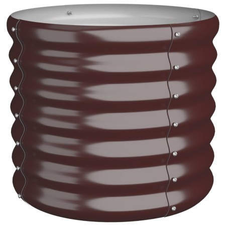 vidaXL Pflanzkübel Pulverbeschichteter Stahl 40x40x36 cm Braun