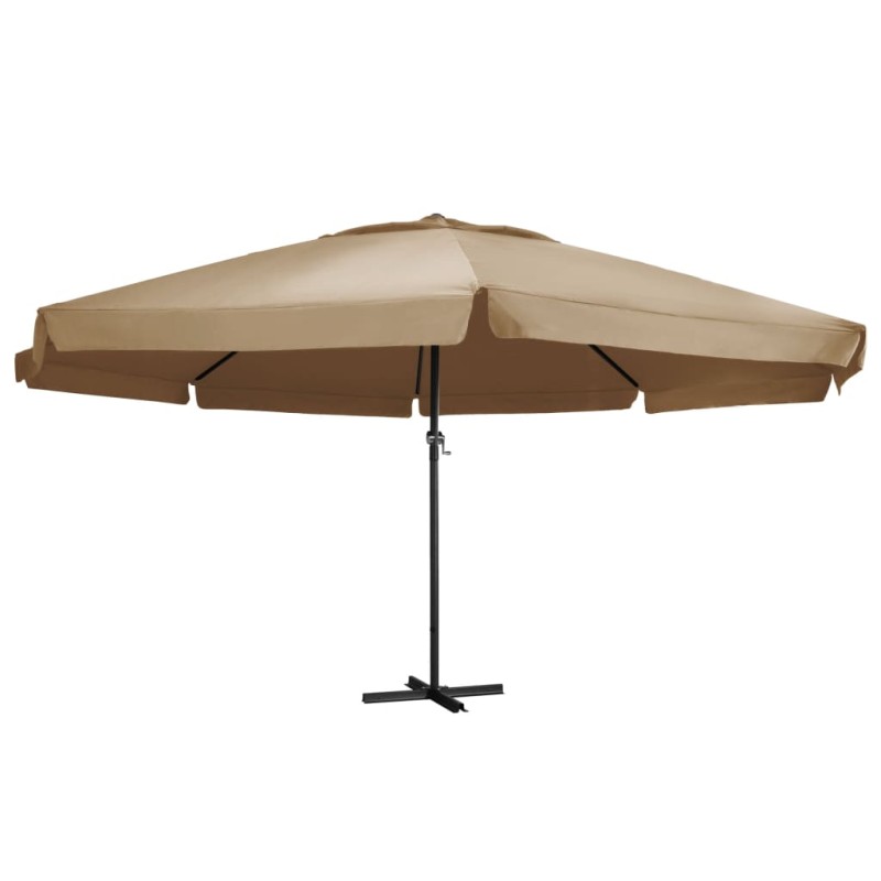 vidaXL Sonnenschirm mit Aluminium-Mast 600 cm Taupe vidaXL Sonnenschirm mit Aluminium-Mast 600 cm Taupe