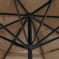 vidaXL Sonnenschirm mit Aluminium-Mast 600 cm Taupe vidaXL Sonnenschirm mit Aluminium-Mast 600 cm Taupe