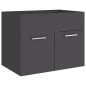 Badmöbel-Set Grau Holzwerkstoff Badmöbel-Set Grau Holzwerkstoff