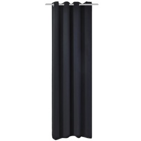 vidaXL Verdunkelungsvorhang mit Metallösen 270 x 245 cm Schwarz