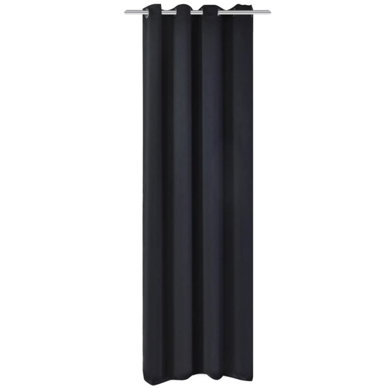 vidaXL Verdunkelungsvorhang mit Metallösen 270 x 245 cm Schwarz vidaXL Verdunkelungsvorhang mit Metallösen 270 x 245 cm Schwarz