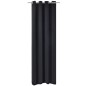 vidaXL Verdunkelungsvorhang mit Metallösen 270 x 245 cm Schwarz vidaXL Verdunkelungsvorhang mit Metallösen 270 x 245 cm Schwarz
