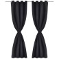 vidaXL Verdunkelungsvorhang mit Metallösen 270 x 245 cm Schwarz vidaXL Verdunkelungsvorhang mit Metallösen 270 x 245 cm Schwarz