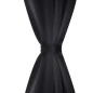 vidaXL Verdunkelungsvorhang mit Metallösen 270 x 245 cm Schwarz vidaXL Verdunkelungsvorhang mit Metallösen 270 x 245 cm Schwarz