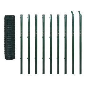 vidaXL Eurozaun Stahl 10 x 1,7 m Grün
