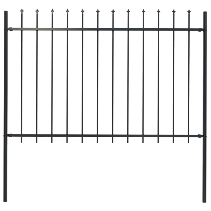 vidaXL Gartenzaun mit Speerspitzen Stahl 1,8 m Schwarz vidaXL Gartenzaun mit Speerspitzen Stahl 1,8 m Schwarz