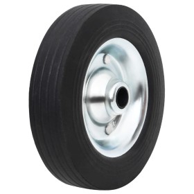 vidaXL Rad für Anhänger-Stützrad Ø20x5 cm Vollgummi und Stahl