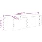 vidaXL Hochbeet Pulverbeschichteter Stahl 152x40x36 cm Silbern vidaXL Hochbeet Pulverbeschichteter Stahl 152x40x36 cm Silbern