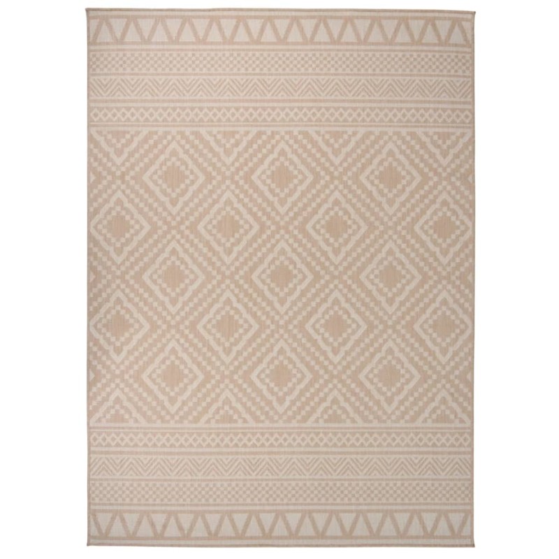 vidaXL Outdoor-Teppich Flachgewebe 200x280 cm Braun Gestreift vidaXL Outdoor-Teppich Flachgewebe 200x280 cm Braun Gestreift