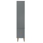 vidaXL Vitrinenschrank MOLDE Grau 90x35x175 cm Massivholz Kiefer vidaXL Vitrinenschrank MOLDE Grau 90x35x175 cm Massivholz Kiefer
