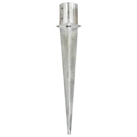 vidaXL Erdspieße 2 Stk. Silbern 12×91 cm Verzinkter Stahl