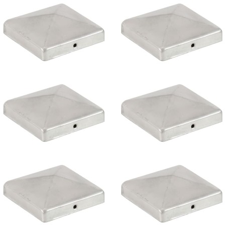 vidaXL Pfostenkappen 6 Stk. Pyramide Verzinktes Metall 101 x 101 mm  
