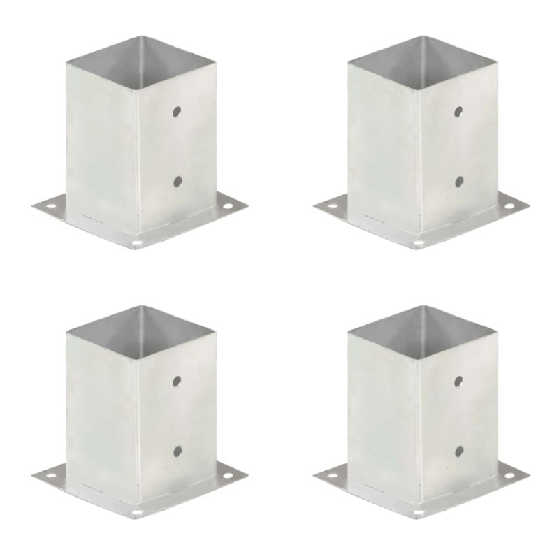 vidaXL Pfostenanker 4 Stk. Verzinktes Metall 101 mm vidaXL Pfostenanker 4 Stk. Verzinktes Metall 101 mm