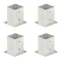 vidaXL Pfostenanker 4 Stk. Verzinktes Metall 101 mm vidaXL Pfostenanker 4 Stk. Verzinktes Metall 101 mm