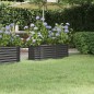 vidaXL Hochbeet Pulverbeschichteter Stahl 114x40x36 cm Anthrazit vidaXL Hochbeet Pulverbeschichteter Stahl 114x40x36 cm Anthrazit