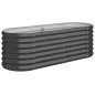 vidaXL Hochbeet Pulverbeschichteter Stahl 114x40x36 cm Anthrazit vidaXL Hochbeet Pulverbeschichteter Stahl 114x40x36 cm Anthrazit