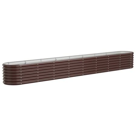 vidaXL Hochbeet Pulverbeschichteter Stahl 332x40x36 cm Braun