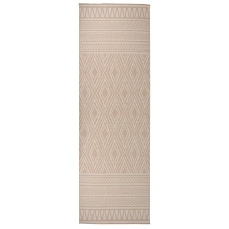 vidaXL Outdoor-Teppich Flachgewebe 80x250 cm Braun Gestreift