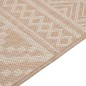 vidaXL Outdoor-Teppich Flachgewebe 80x250 cm Braun Gestreift vidaXL Outdoor-Teppich Flachgewebe 80x250 cm Braun Gestreift